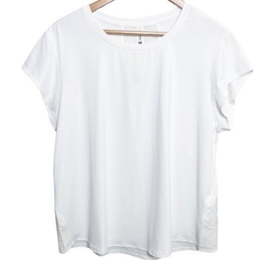 All in Motion Womens NWT Sprint Free Short Sleeve Tee White XXL Workout Top - Picture 2 of 8